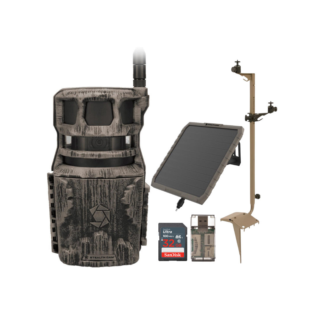 Stealth Cam Revolver 40MP Pro 360 Degree Cellular Trail Camera with Mounting Post Bundle