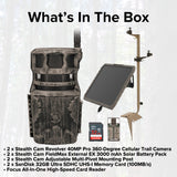 Stealth Cam Revolver 40MP Pro 360 Degree Cellular Trail Camera (2-Pack) with Mounting Post Bundle