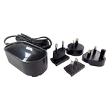 Atomos Locking 12V 3A AC Monitor Compatible Power Adaptor with Multi-Region Removable Plugs (Black)