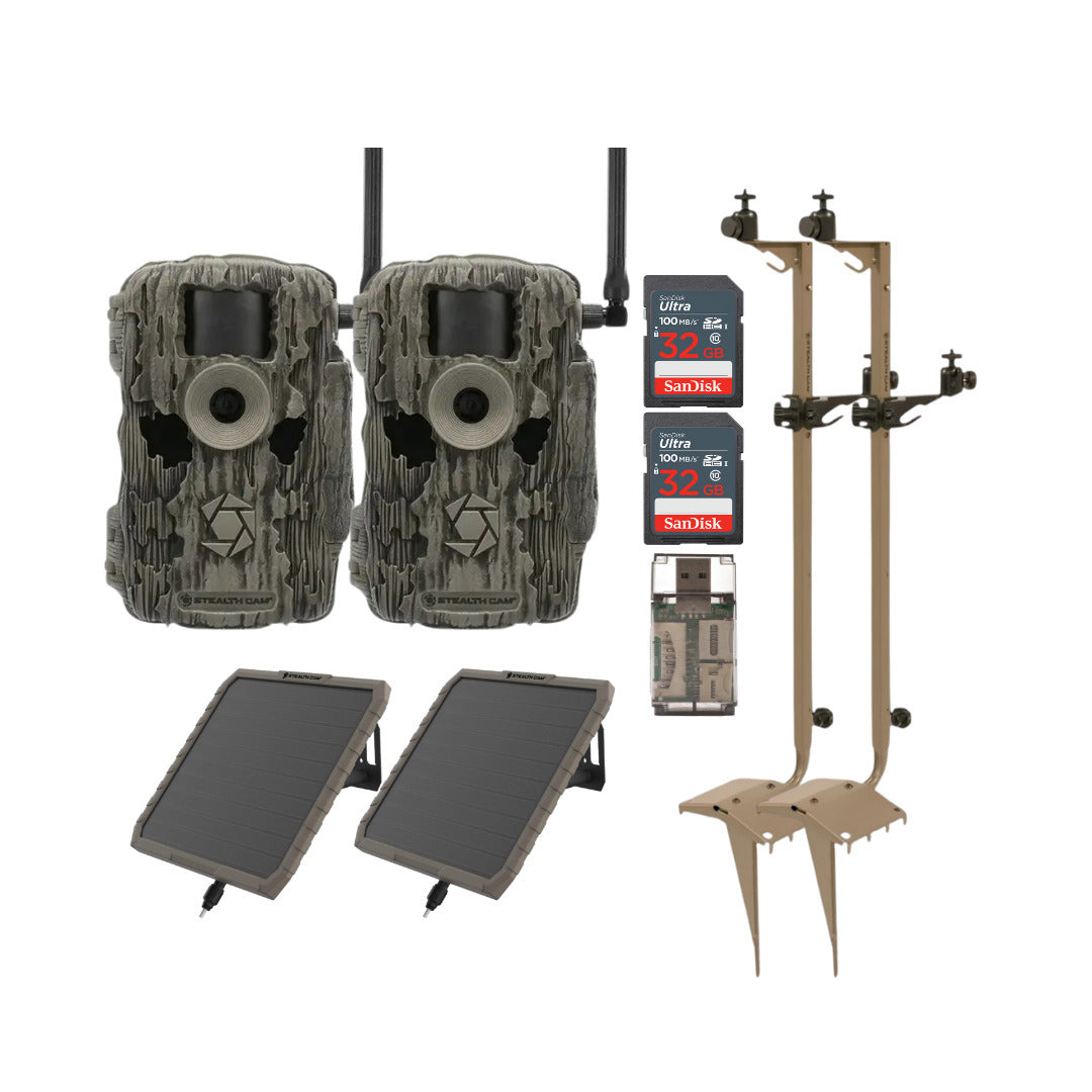 Stealth Cam 36MP Fusion Max Cellular Trail Camera with 80-Feet Detection Range (2-Pack) Bundle