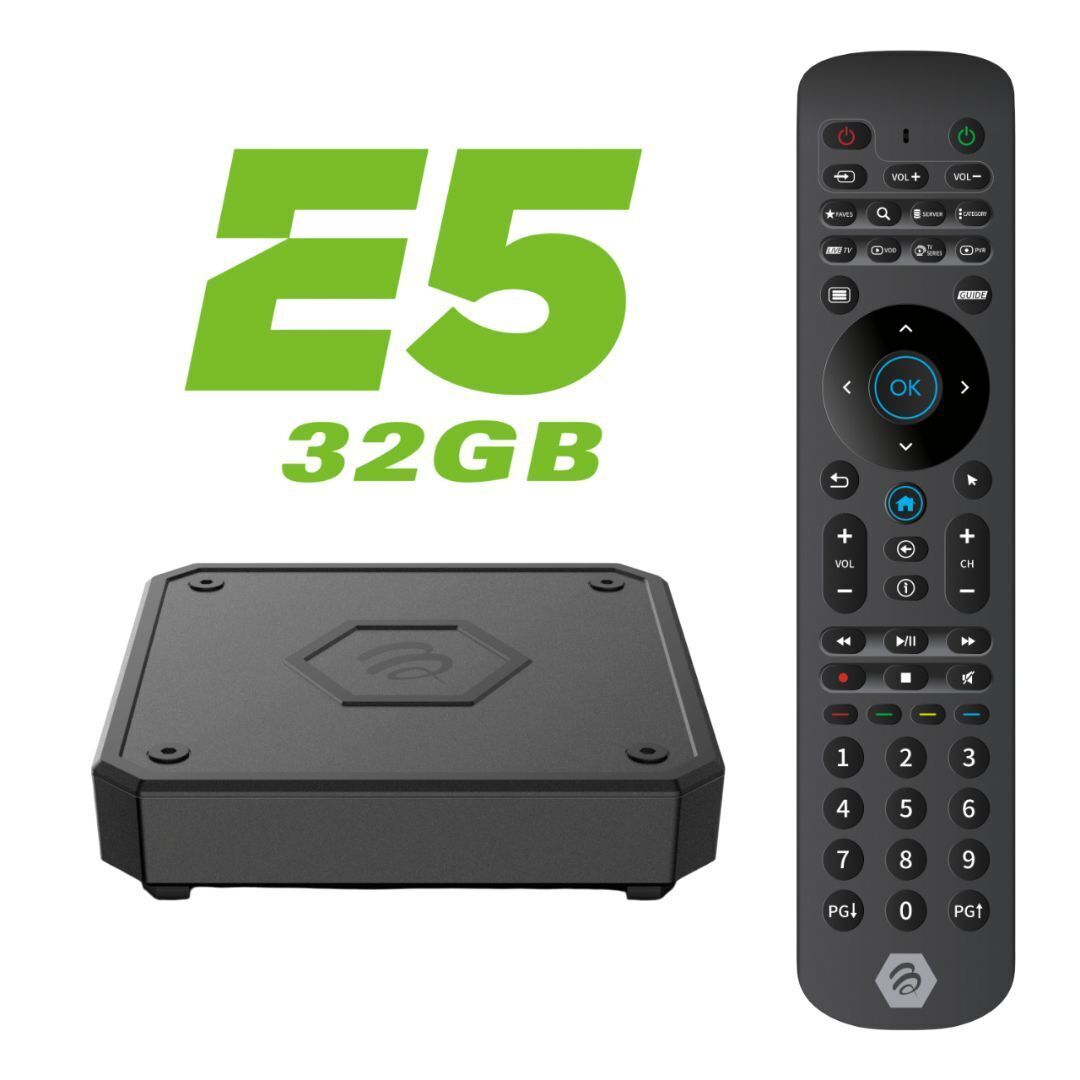 BuzzTV E5 Set Top TV Box with Android OS 11 Operating System and Type-C USB Power Supply (Black)