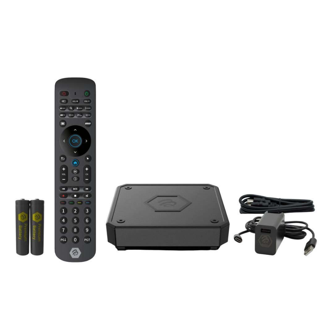 BuzzTV E5 Set Top TV Box with Android OS 11 Operating System and Type-C USB Power Supply (Black)