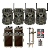 Stealth Cam 36MP Fusion Max Cellular Trail Camera with 80-Feet Detection Range (4-Pack) Bundle