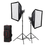 Godox Litemons LA200D 2-Light Kit with Step-Less Adjustment and Godox Light App Control (Black)