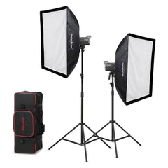 Godox Litemons LA200D 2-Light Kit with Step-Less Adjustment and Godox Light App Control (Black)