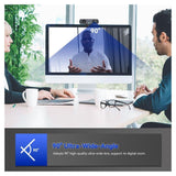 ROCWARE RC08 1080P HD All-In-One USB Webcam with Built-In Speaker and Mic for Video Conferencing