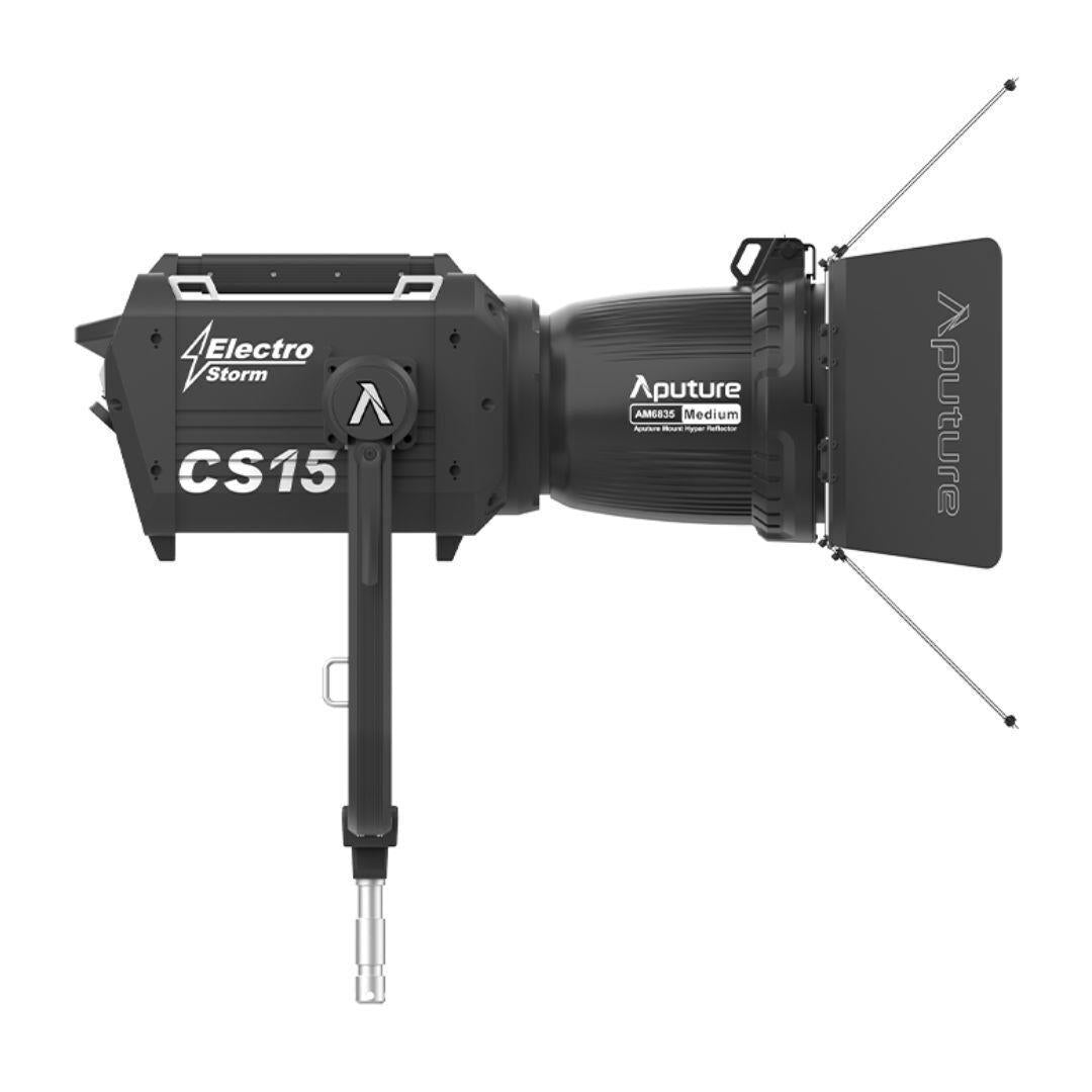 Aputure Electro Storm CS15 Full-Color Point Source Lamp with AC Power Cable with Bare Leads (Black)