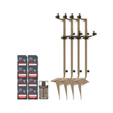 Stealth Cam Adjustable Multi-Pivot Mounting Post (4-Pack) with 32GB Memory Card (8-Pack) Bundle