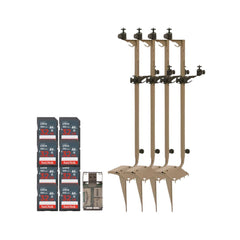 Stealth Cam Adjustable Multi-Pivot Mounting Post (4-Pack) with 32GB Memory Card (8-Pack) Bundle