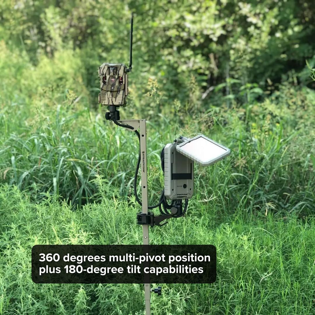 Stealth Cam Adjustable Multi-Pivot Mounting Post (2-Pack) with 32GB Memory Card (4-Pack) Bundle