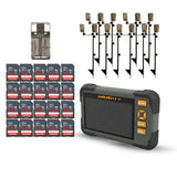 Muddy Dual Camera Ground Mount with Threaded Receiver (Black, 10-Pack) with SD Card Reader Bundle