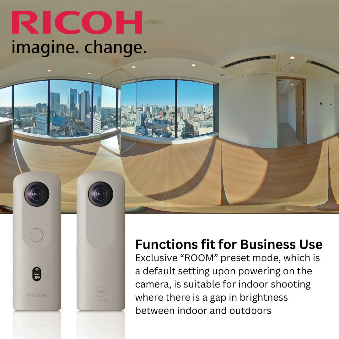 Ricoh Theta SC2 Business Edition Indoor and Outdoor 4K Camera (Gray, Refurbished) Bundle