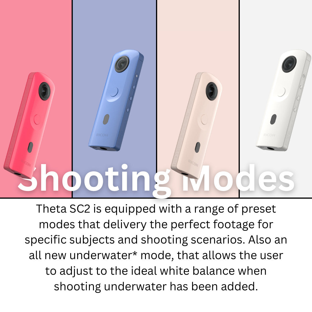 Ricoh Theta SC2 Business Edition Indoor and Outdoor 4K Camera (Gray) Bundle