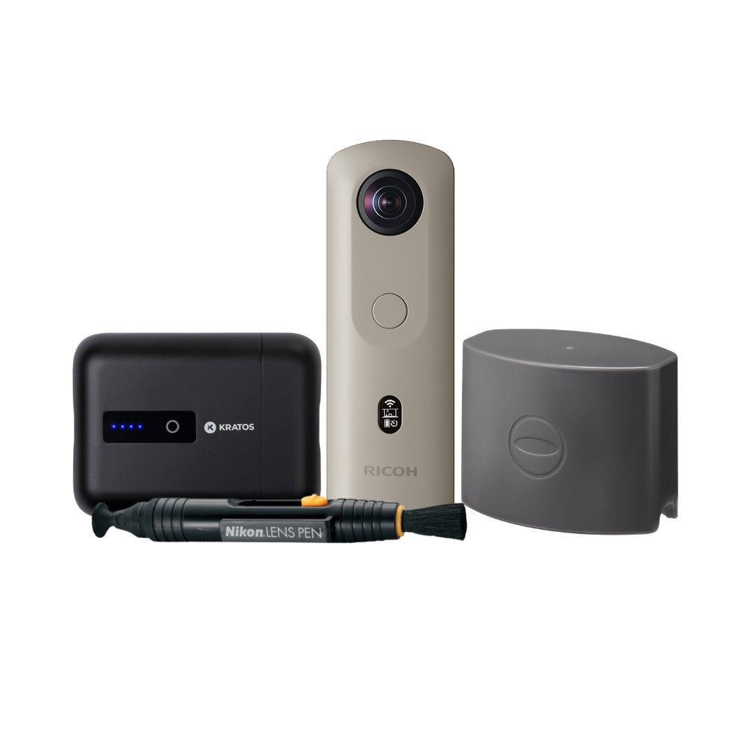 Ricoh Theta SC2 Business Edition Indoor and Outdoor 4K Camera (Gray) Bundle