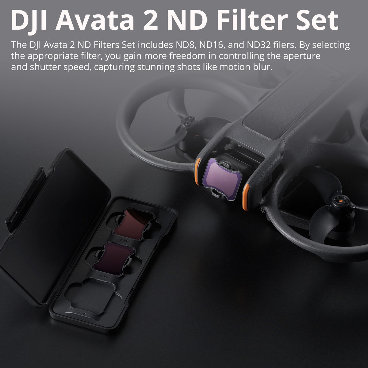 DJI FPV Remote Controller 3 with DJI Avata 2 ND Filters Set (ND8/16/32) Bundle
