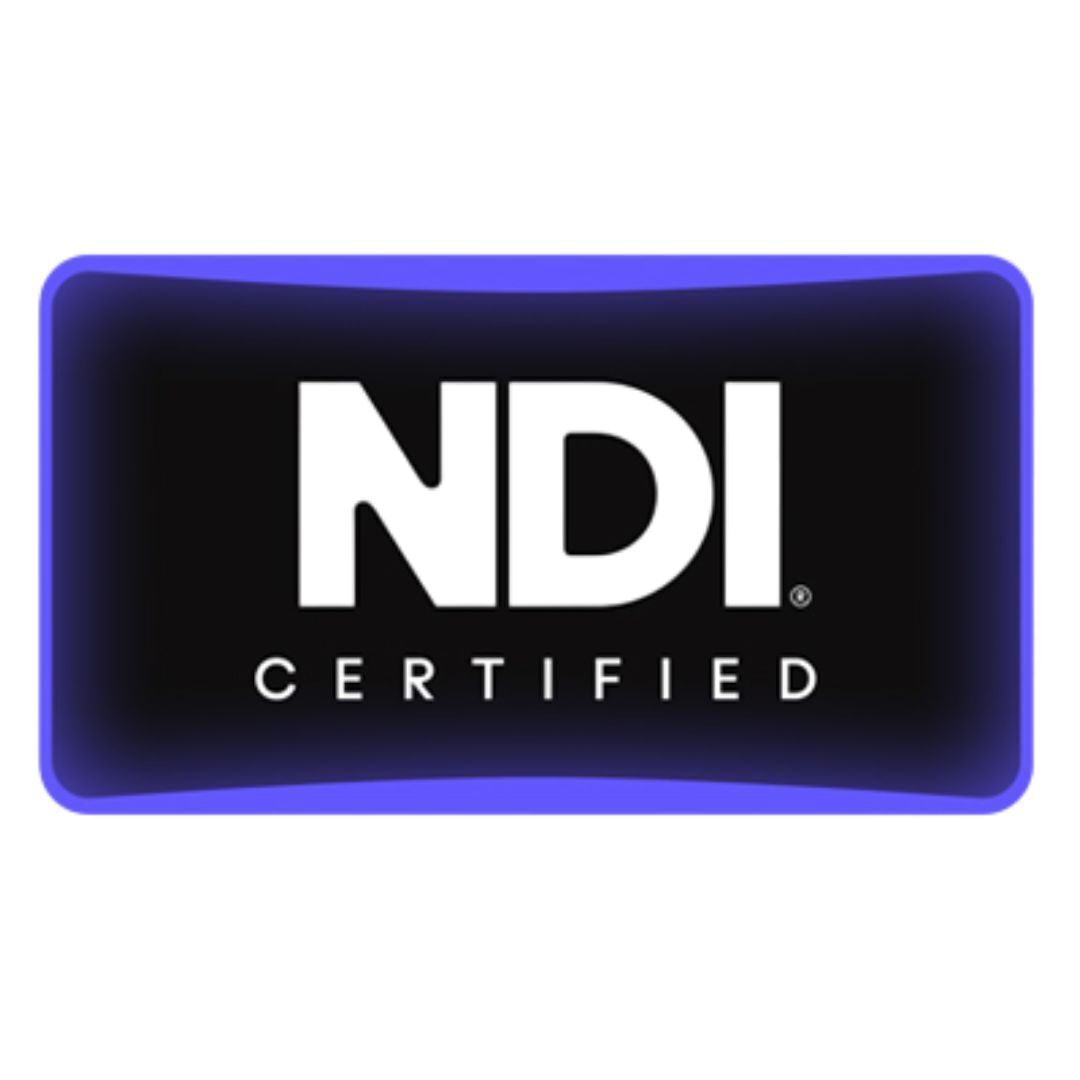 Telescript 19-Inch IP Prompter Monitor with NDI-Certified Display and Source Select Buttons (Black)