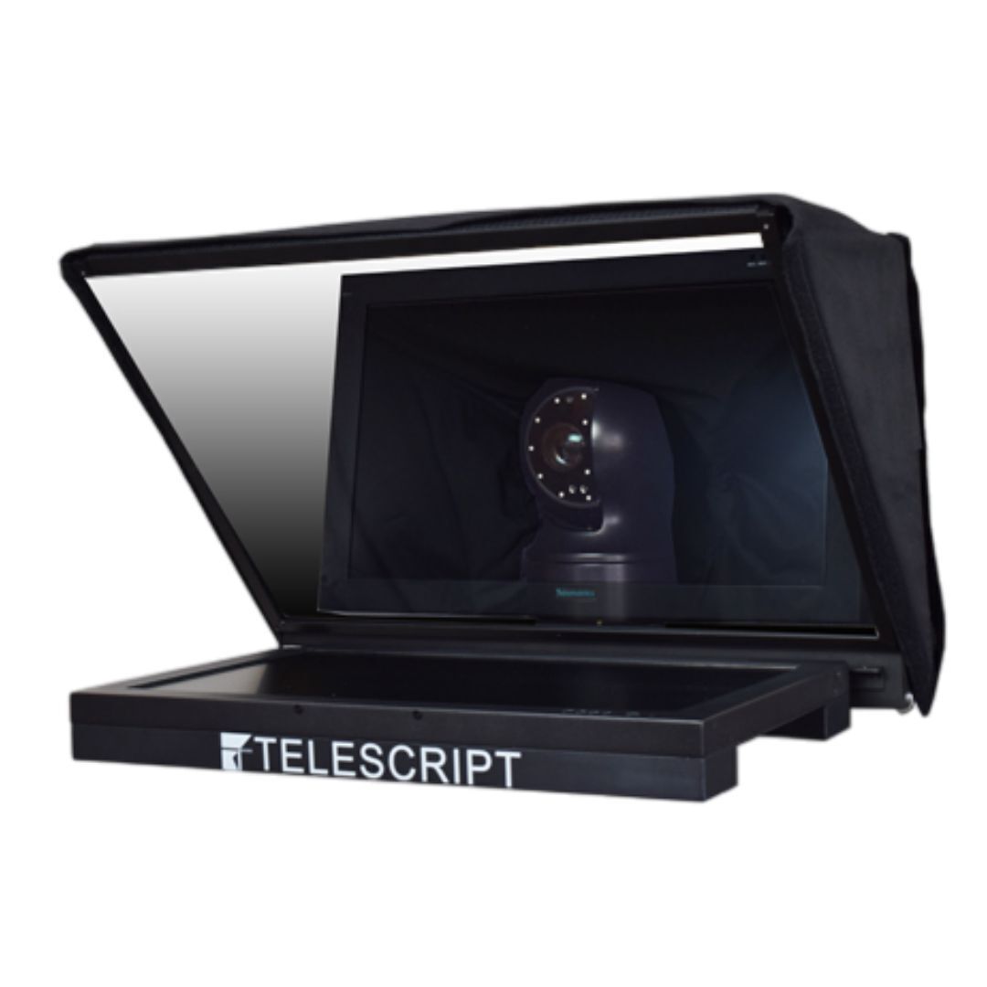 Telescript IP Teleprompter System for PTZ Cameras with In-Built NDI and 21.5-Inch Display (Black)