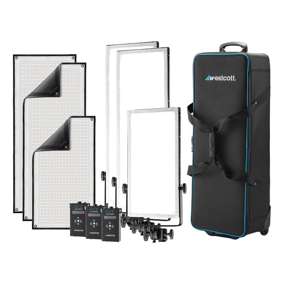 Westcott Flex Cine Peter Hurley Bi-Color 3-Light Studio Kit with Adjustable Temperature