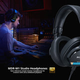 Sony MDR-M1 Professional Reference Monitor Headphones (Black) with Headphone Case Bundle