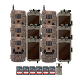 Muddy Matrix 36MP Imaging Cellular Trail Camera with On Demand Photo (Mud, 6-Pack) Bundle