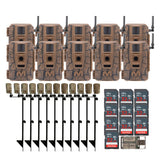 Muddy Mitigator Cellular 24MP Imaging Trail Camera (10-Pack) with SD Card Reader Bundle