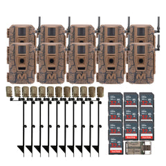 Muddy Mitigator Cellular 24MP Imaging Trail Camera (10-Pack) with SD Card Reader Bundle