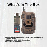 Muddy Matrix 36MP Imaging Cellular Trail Camera with On Demand Photo and Dual Network (Mud) Bundle