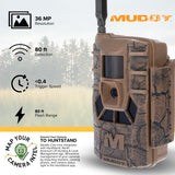 Muddy Matrix 36MP Imaging Cellular Trail Camera with On Demand Photo (Mud, 10-Pack) Bundle