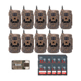 Muddy Matrix 36MP Imaging Cellular Trail Camera with On Demand Photo (Mud, 10-Pack) Bundle