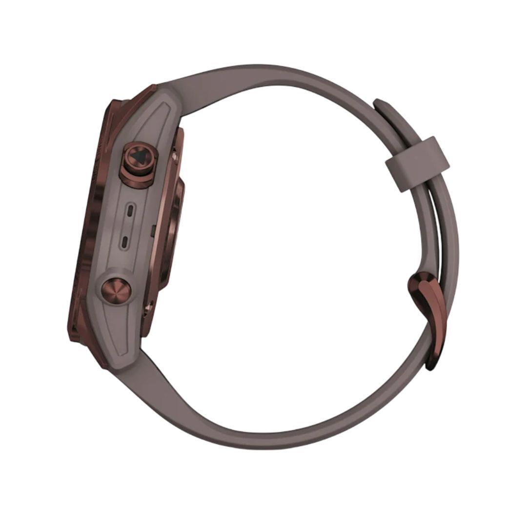 Garmin fenix 7S Sapphire Solar, Dark Bronze Ti w/Shale Gray Band
