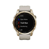 Garmin fenix 7S Sapphire Solar, Cream Gold Ti w/ Light Sand Band