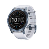 Garmin fenix 7 Sapphire Solar 47mm GPS Watch (Mineral Blue Titanium with Whitestone Band)