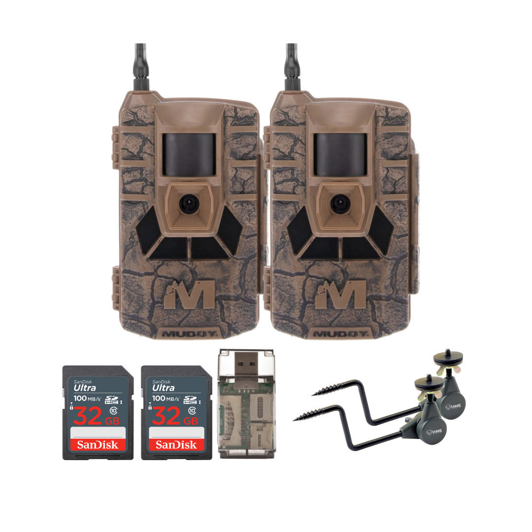 Muddy Matrix 36MP Imaging Cellular Trail Camera with On Demand Photo (Mud, 2-Pack) Bundle