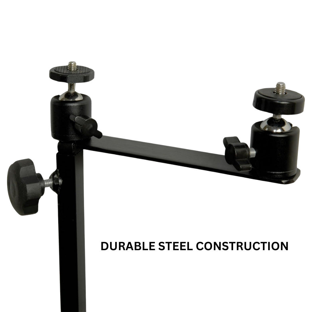 Muddy Dual Camera Ground Mount with Threaded Receiver and Steel Construction (Black) Bundle