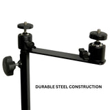 Muddy Dual Camera Ground Mount with Threaded Receiver and Steel Construction (Black) Bundle