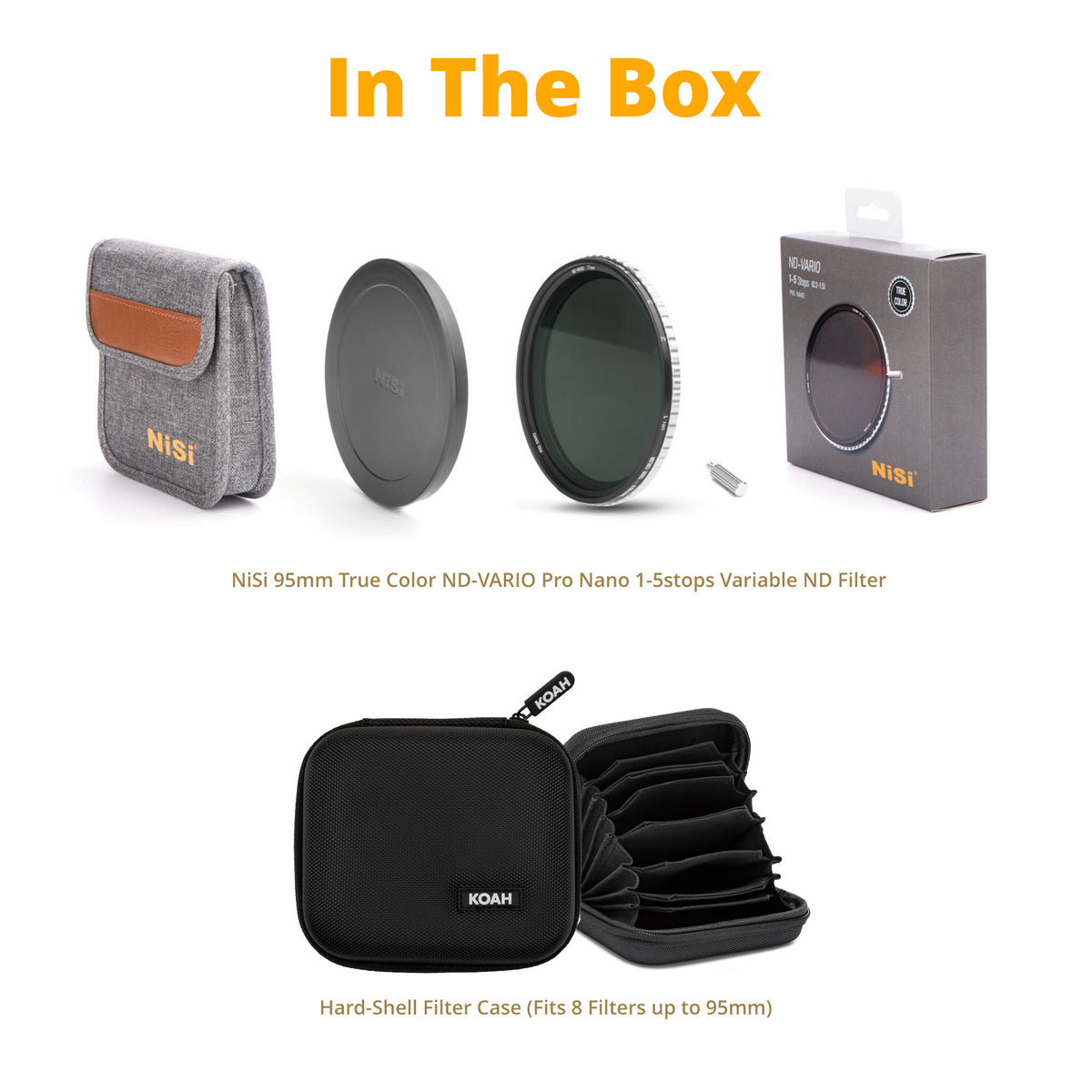 NiSi 95mm True Color ND-VARIO Pro Nano Filter Bundle with Hard-Shell Filter Case