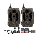Stealth Cam 40MP Deceptor Max Cellular Trail Camera (2-Pack) with 2 x Trail Camera Holder Bundle