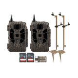 Stealth Cam 40MP Deceptor Max Cellular Trail Camera (2-Pack) with Mounting Post (2-Pack) Bundle