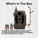 Stealth Cam 40MP Deceptor Max Cellular Trail Camera (2-Pack) x 4 with Mounting Post (8-Pack) Bundle