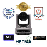 PTZOptics Move 4K PTZ Camera with NDI HX3, 12X Optical Zoom Range, and In-Built Auto Tracking (Gray)