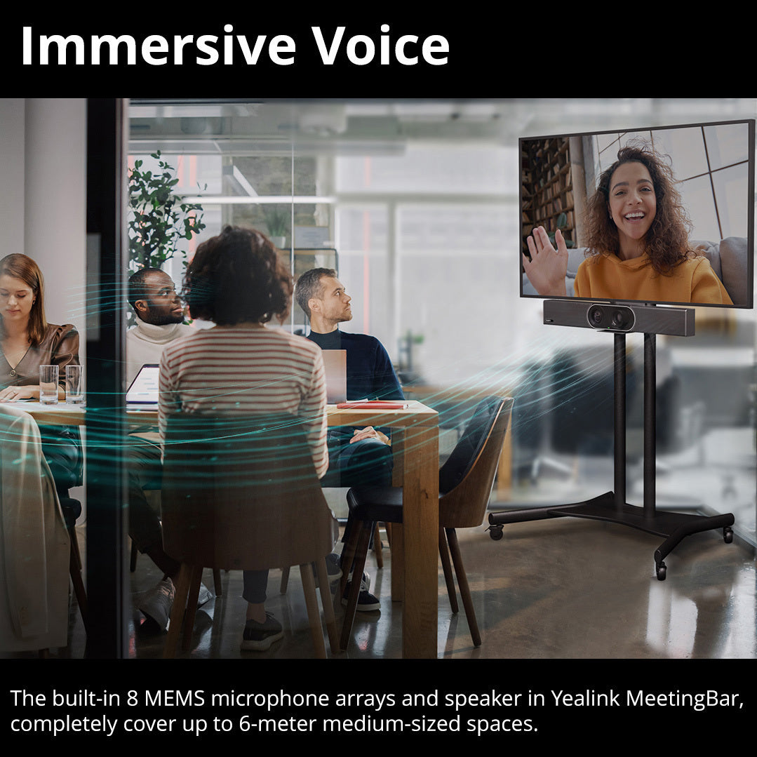 Yealink MeetingBar A30 All-in-One Video Collaboration Bar with VCR11 Remote Control