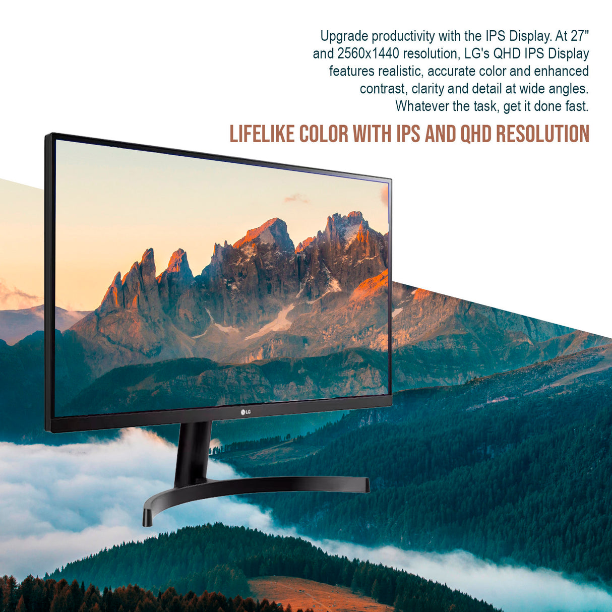 LG 27QN600-B 27-Inch Monitor with 2560 x 1440 IPS Display, HDR10, and AMD FreeSync (Black)