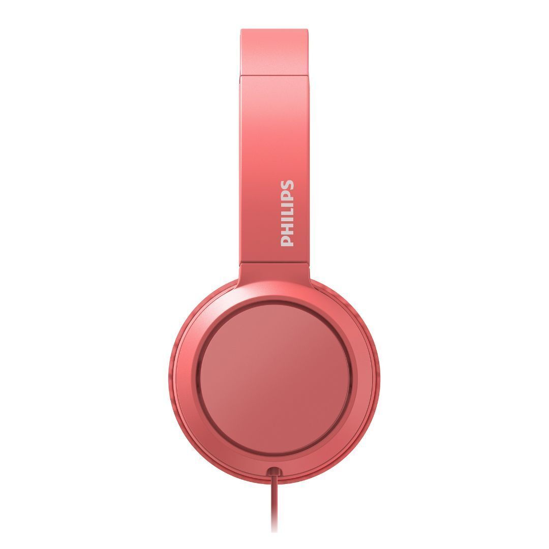 Philips 3000 Series TAH4105RD00 On-Ear Headphones with 32mm Drivers and Closed-Back Design (Red)