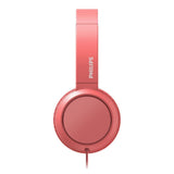 Philips 3000 Series TAH4105RD00 On-Ear Headphones with 32mm Drivers and Closed-Back Design (Red)