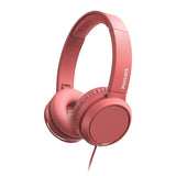 Philips 3000 Series TAH4105RD00 On-Ear Headphones with 32mm Drivers and Closed-Back Design (Red)