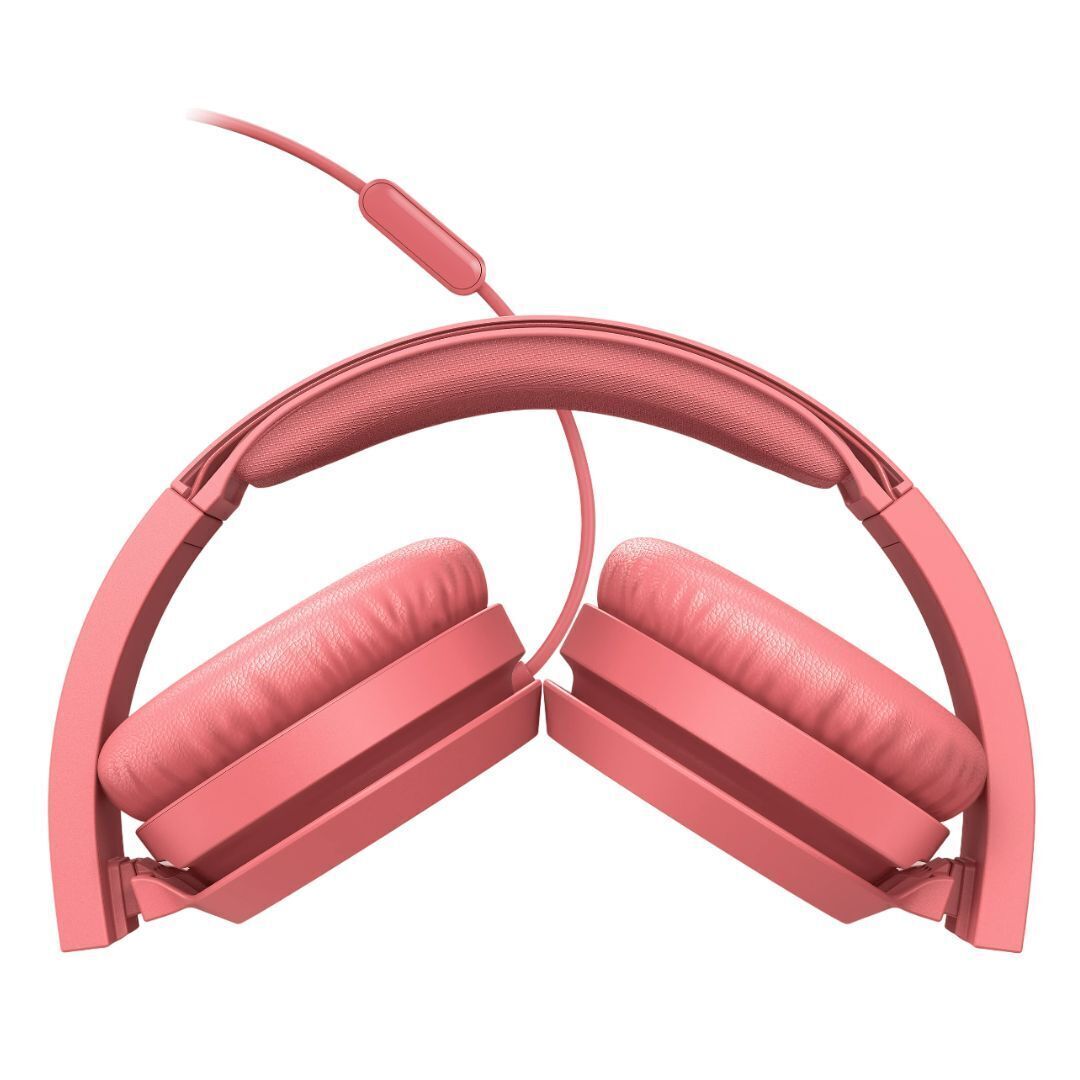 Philips 3000 Series TAH4105RD00 On-Ear Headphones with 32mm Drivers and Closed-Back Design (Red)