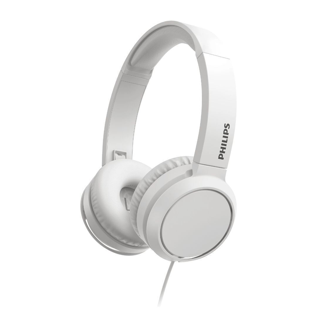Philips 3000 Series TAH4105WT00 On-Ear Headphones with 32mm Drivers and Closed-Back Design (White)