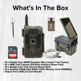 Stealth Cam 40MP Deceptor Max Cellular Trail Camera (10-Pack) with Solar Pack (10-Pack) Bundle