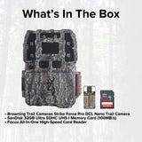 Browning Trail Cameras Strike Force Pro DCL Nano 26MP Trail Camera with Dual Camera Lens Bundle