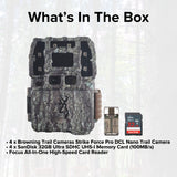 Browning Trail Cameras Strike Force Pro DCL Nano 26MP Trail Camera (4-Pack) with Card Reader Bundle